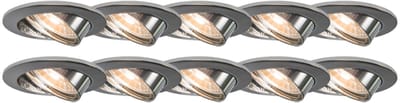 QAZQA edu led - Inbouwspot - 1 lichts - Ø 8.2 cm - Chroom