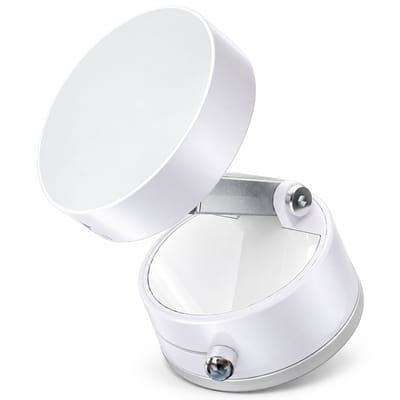 Telefoonhouder met magnetische bevestiging, vacuümzuignap en draaibare constructie, wit