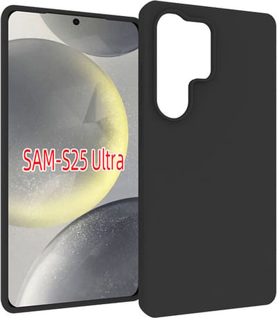 MobyDefend Hoesje - Geschikt voor Samsung Galaxy S25 Ultra - TPU Backcover - Mat Zwart
