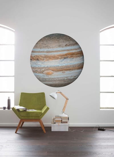 Fotobehang - Jupiter 125x125cm - Rond - Vliesbehang - Zelfklevend