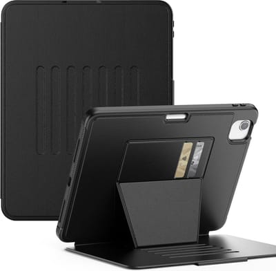 Tablet Hoes Geschikt Voor iPad Air 11 2024 / iPad Air 5th/4th Generation 10.9 Inch Zwart - iPad Air 11 hoes met Multi-Angle Magnetic Stand, Auto Sleep/Wake, Pencil Houder - Extra Stevig - Schokbestendig