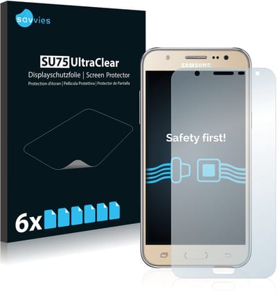 Savvies - Screenprotector voor Samsung Galaxy J7 2016 - Folie Beschermfolie transparant 6 Stuks