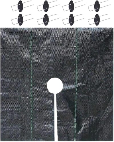 Bodembedekkingsstof - Gras barrièremat - Onkruid Wieden - Waterdoorlatend Ontwerp - 30.91 x 21.31 x 4.8 cm - Zwart