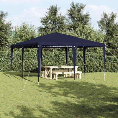 vidaXL - Partytent - Blauw - 400 - x - 400 - x - 266 - cm - Polyethyleen - en - Staal