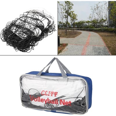 Standaardformaat Volleybalnet met Opbergtas voor Strandspel Binnenwedstrijd gray