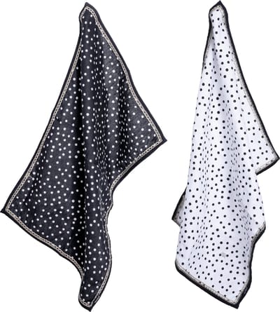 Melli Mello - Nora Dots - Theedoeken Set 2 Stuks - Katoen - Polkadot - Gouden Rand