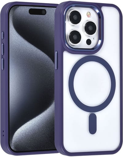 UNIQ Accessory Back Cover - MagSafe voor iPhone 15 Pro - Paars - Strak ontwerp met valbescherming