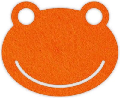 Kikker vilt onderzetters - Oranje - 6 stuks - 10,5 x 9,5 cm - Tafeldecoratie - Glas onderzetter - Cadeau - Woondecoratie - Woonkamer - Tafelbescherming - Onderzetters Voor Glazen - Keukenbenodigdheden - Woonaccessoires - Tafelaccessoires