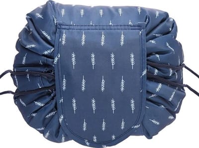 Fako Fashion - Magic Travel Pouch - Cosmetic Opberg Tas - Make-up Opbergsysteem - Make-up Toilettas - Reistas - Make Up Cosmetica Accessoires Organiser - Handige Toilettas - Veer Donkerblauw