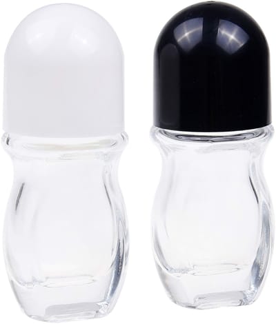 Dailygoods- Deodorantroller 2-Pack - Lege Rollerflesjes 50 ML - Hervulbare Applicator - Geschikt voor Oliën - Antislip - Duurzaam Glas - Rollerfles