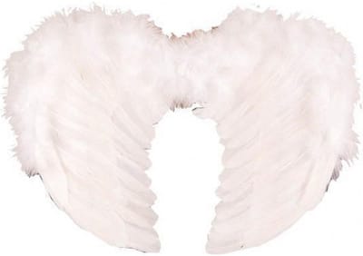 Carnaval verkleed engelen veren vleugels - wit - voor kinderen - 50 x 35 cm - voor kinderen ouder dan 3 jaar