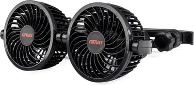 Autoventilator voor hoofdsteun met USB-oplader 2x4" 12V