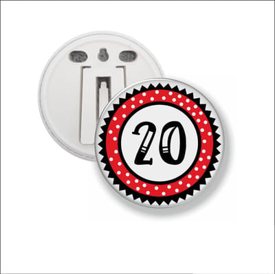 Button Met Clip 58 MM - 20