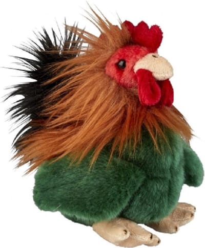 Ravensden Pluche kip/haan - knuffel haan - 18 cm - Kippen/hanen boerderijdieren knuffels