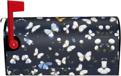 Brievenbushoezen - Postbak Covers - Tuin Decoratie - Magnetische Bevestiging - 21 x 18 Inch - Bloemen Vlinders