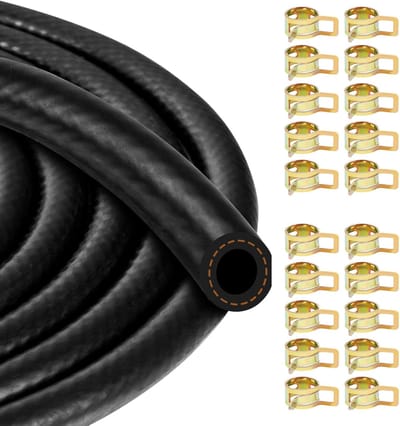 Brandstofslang - Benzineslang Dieselslang - Motoronderhoud - Inclusief slangklemmen - 6mm 6 meter - Zwart