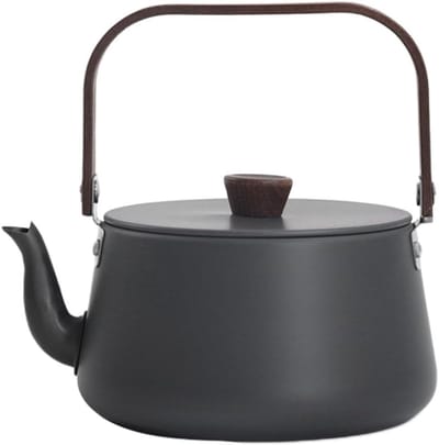 Outdoor Waterkoker - Camping Kan - Thee Maken Buiten - Lichtgewicht Aluminium - 14 cm Diameter - Grijs