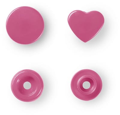Drukknoop ColorSnaps Hart fuchsia 30 st. - Drukknopen Color Snaps - Prym