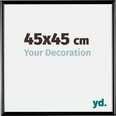 Your Decoration - Fotolijst 45x45 cm - Kunststof - Zwart Hoogglans - Bordeaux