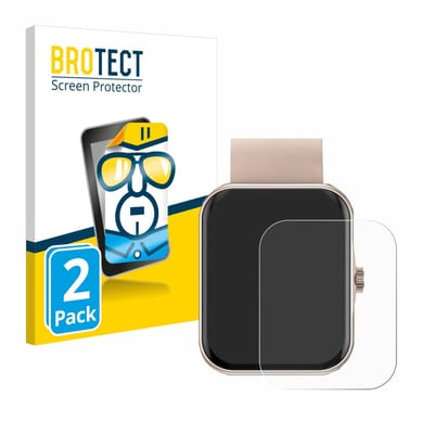 BROTECT - Screenprotector voor Mutoy Smartwatch 1.83" - Folie Beschermfolie transparant 2 Stuks