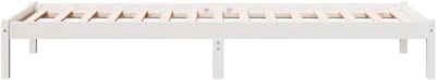 Houten Bedframe - Eenpersoons Bed - Comfortabel Slapen - Massief Vurenhout - 80x210 cm - Wit