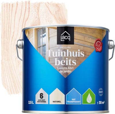 Lacq - Tuinhuisbeits - Matte Houtbescherming - Watergedragen - UV-bestendig - 2.5 Liter - Naturel