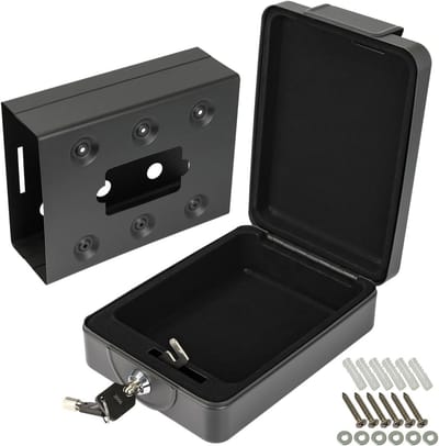 Schroefkast Geldcassette - Documentenbox Veiligheidskluis - Waardevolle Spullen Opbergen - Cilinderslot met 2 Sleutels