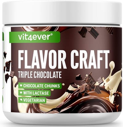 Vit4ever - Flavor Craft - Smaak Triple Chocolate met Extra Chunks – 250 g – Heerlijke zoetheid – Veelzijdig smaakpoeder voor voeding & dranken – Flavor Powder