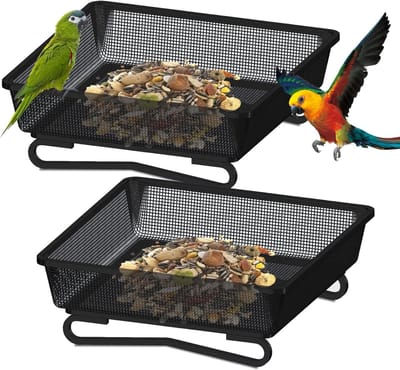 Famanu – Voederhuisje en voederbak voor wilde vogels - geschikt voor mees en eekhoorntjes - duurzaam en eenvoudig op te hangen