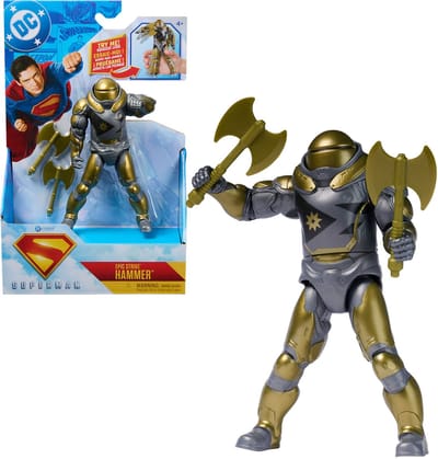 DC Comics, Superman, Green Lantern, Epic Strike-actiefiguur, 15 cm hoog, authentieke filmstijl, inclusief 2 accessoires, speelgoed