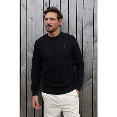 Kultivate Kn New Ryan Black Maat: L | Sweaters Outlet | Heren | Zwart
