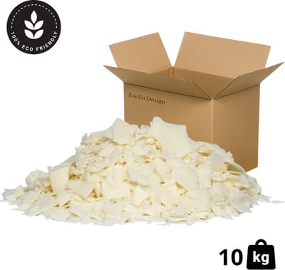 ZoeZo Kaarsenwas 10 kg - Sojawas - Soy Wax - Container was - Vlokken - Wax melts - Zelf kaarsen maken