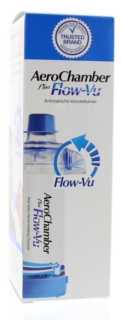 Aerochamber + Flow Vu Mondstuk Blauw - 1St