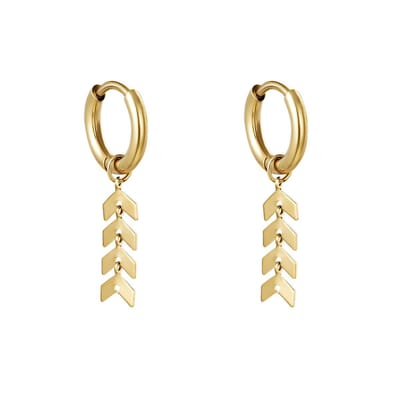 Oorbellen fishbone - Goud - Yehwang - Vis