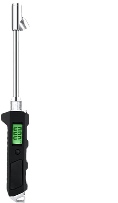 Bandenspanningsmeter - Dubbele Kop Meter - Banden Controleren - Verlicht LCD Scherm - 0-230 PSI - Zwart