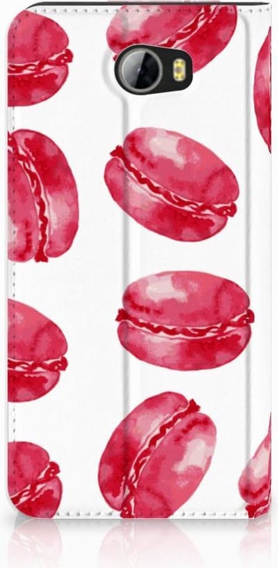 Huawei Y5 2 | Y6 Compact Flip Style Cover Pink Macarons