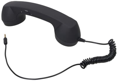 longziming -Bedrade Telefoonhandset met Ruisfilter – Ergonomisch – 3,5mm Plug voor PC, Laptop en Telefoon – Stijlvol en Comfortabel – Zwart