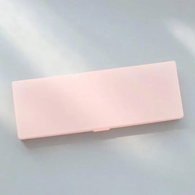 Transparante plastic etui voor studenten zonder bedrukking Eenvoudige etui met lage koolstofuitstoot en milieubescherming roze