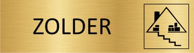 CombiCraft deurbordje Zolder in goud met tape - 165 x 45 mm