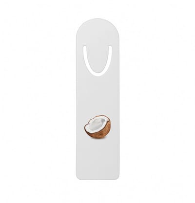 Hacebo® - Kokosnoot metalen boekenlegger - Fruitschaal - fruit liefhebbers - Kokos - vrucht - gezond eten Bladwijzer boekenleggers - 12.7 cm x 3.2cm