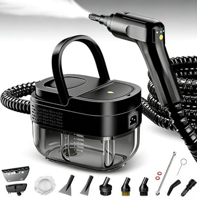 Krachtige Handstoomreiniger met Grote Tank en 10 Accessoires voor Grondige Reiniging