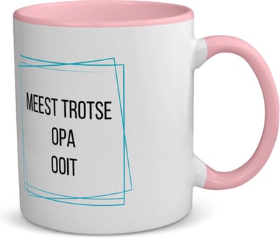 Akyol - meest trotse opa ooit koffiemok - theemok - roze - Opa - trotse opa - verjaardagscadeau - verjaardag - cadeau - cadeautje voor opa - opa artikelen - kado - geschenk - gift - 350 ML inhoud