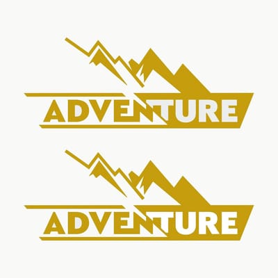 2x Off Road Avontuur Stickers voor Auto 4x4 Buiten Gebruik Rood 19x11,5 cm