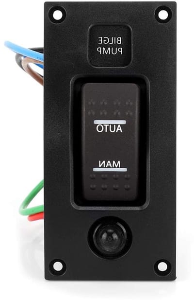 Schakelpaneel LED - Lenspompschakelaar - Marine Boot - IP66 Afgedicht - 12/24V - Zwart