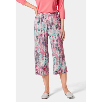 Jersey culotte VERA met kleurrijke print - meerkleurig / gedess. - Gr. 38 van Goldner Fashion