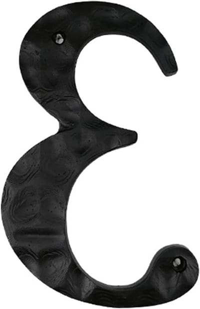 Huisnummer - Deurcijfer - Huis Herkenbaar Maken - Gietijzer Anti-roest - 15 cm - Zwart