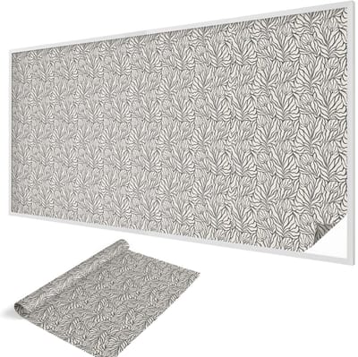 Wallfluent Glas in Lood Raamfolie - Bladeren bloemen Glas in Lood Folie - 200x100 cm - Beige Plakfolie Raam Glas in Lood - Decoratieve Plakfolie Glas in Lood - Voor de woonkamer, voor het kantoor, voor de hal - Glas in Lood Folie voor Raam