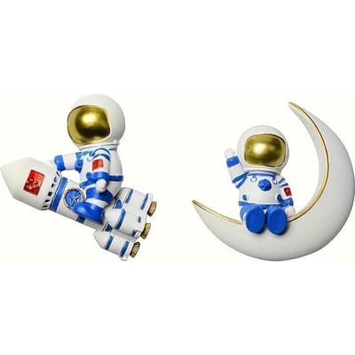 2 Stuks astronaut creatieve magnetische driedimensionale astronaut magnetische astronaut gepersonaliseerde hars koelkaststicker decoratie Pack of 2