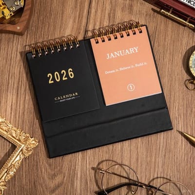 2026 To-Do Lijst Engelse Kalender Dubbelzijdig Mini Bureaudisplay Draagbare Bureauplanner Memo Kalender Bureauaccessoires