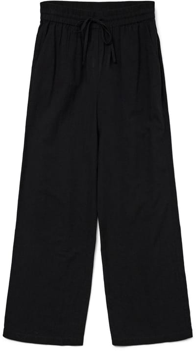 Wijde broek van mix van katoen en linnen model 'CAIA'